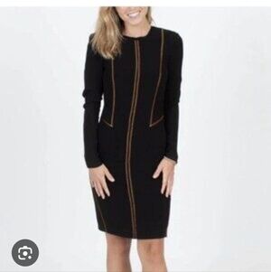 Rag & Bone contrast stitch "Raj" midi dress Sz M